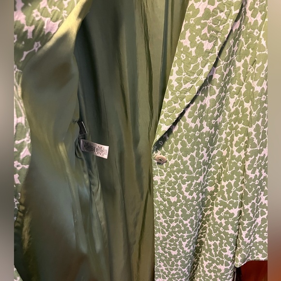 Nine West Light Green Patterned Long Jacket/Blazer Size XL. EUC - Picture 4 of 7